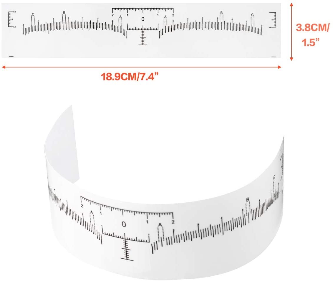 EYEBROW ADHESIVE RULER