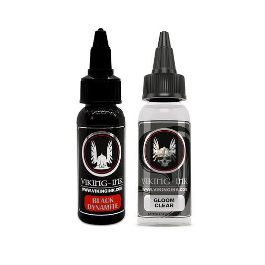 COMBO BLACK DYNAMITE &amp; GLOOM CLEAR 4OZ AND 8 OZ