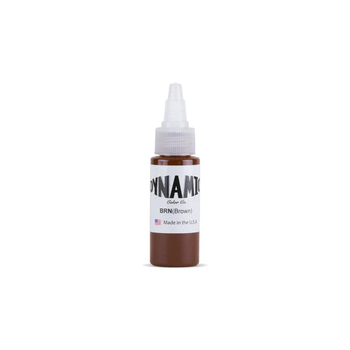 Imagen de alta calidad de Dynamic - Brown 1 oz en Viking Tattoo Shop, ideal para tatuadores exigentes.