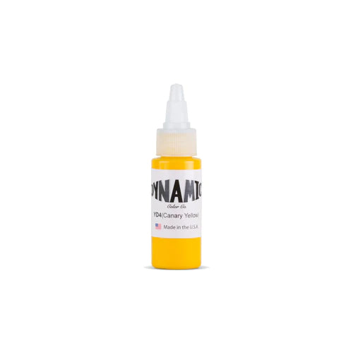 Imagen detallada de Dynamic -Canary Yellow 1oz en Viking Tattoo Shop, perfecto para tus proyectos de tatuaje.