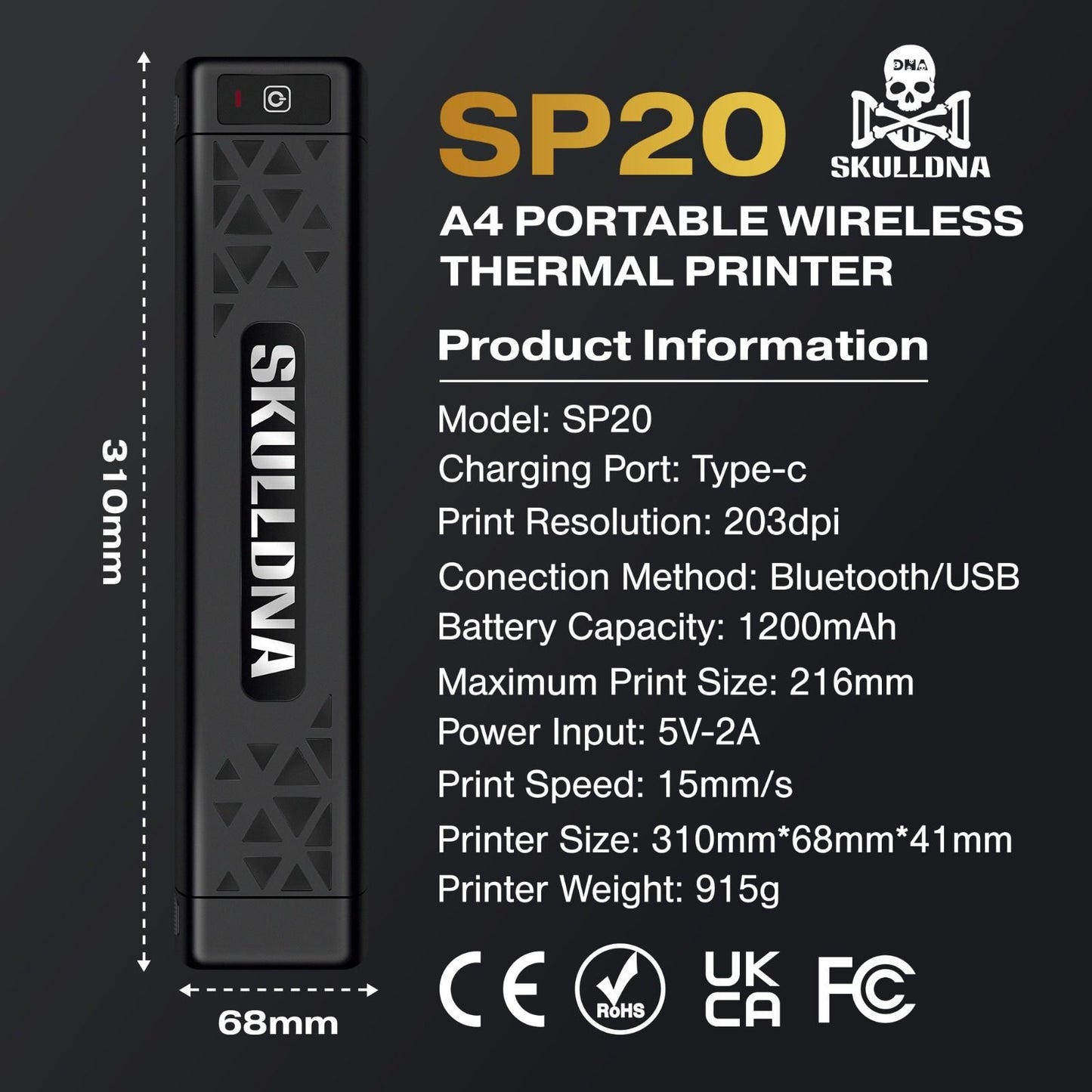 SKULLDNA SP20 Wireless Thermocopier