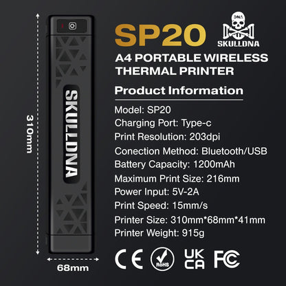 Termocopiadora inalámbrica SKULLDNA SP20