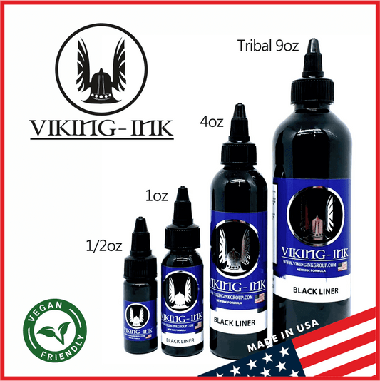 Imagen de Viking BLACK LINER (Viking-Ink) disponible en Viking Tattoo Shop, insumos de alta calidad para tatuadores.