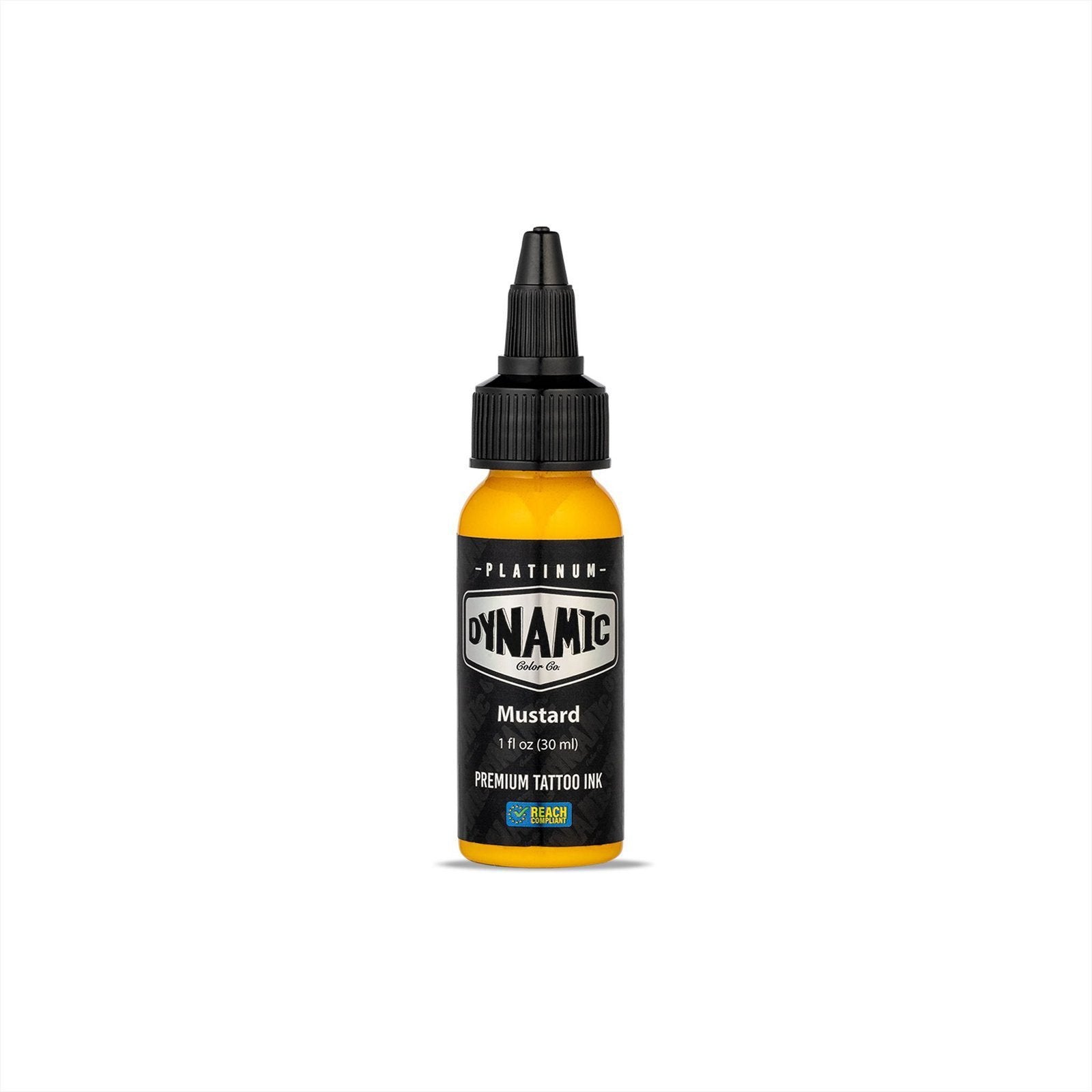 Imagen de Tinta Dynamic Platinum Mustard 30 ml disponible en Viking Tattoo Shop, insumos de alta calidad para tatuadores.