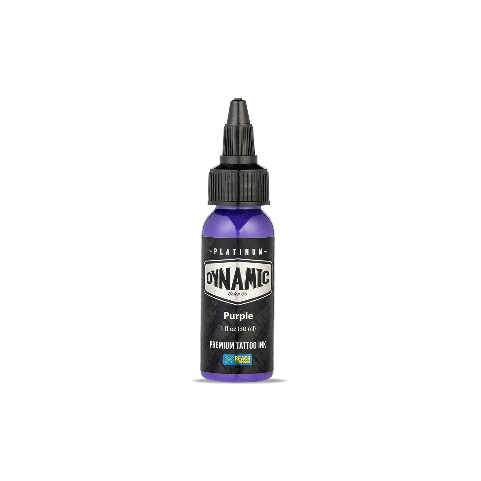 Imagen detallada de Tinta Dynamic Platinum Purple 30 ml en Viking Tattoo Shop, perfecto para tus proyectos de tatuaje.