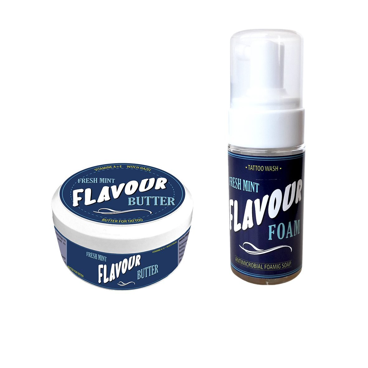 Foto de FLAVOUR TATTOO Butter 200ml + Foam 110ml FRESHMINT en Viking Tattoo Shop, el mejor equipamiento para tatuajes.