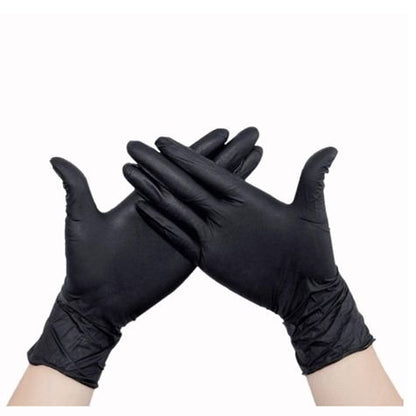 BLACK NITRILE GLOVES (100 units)