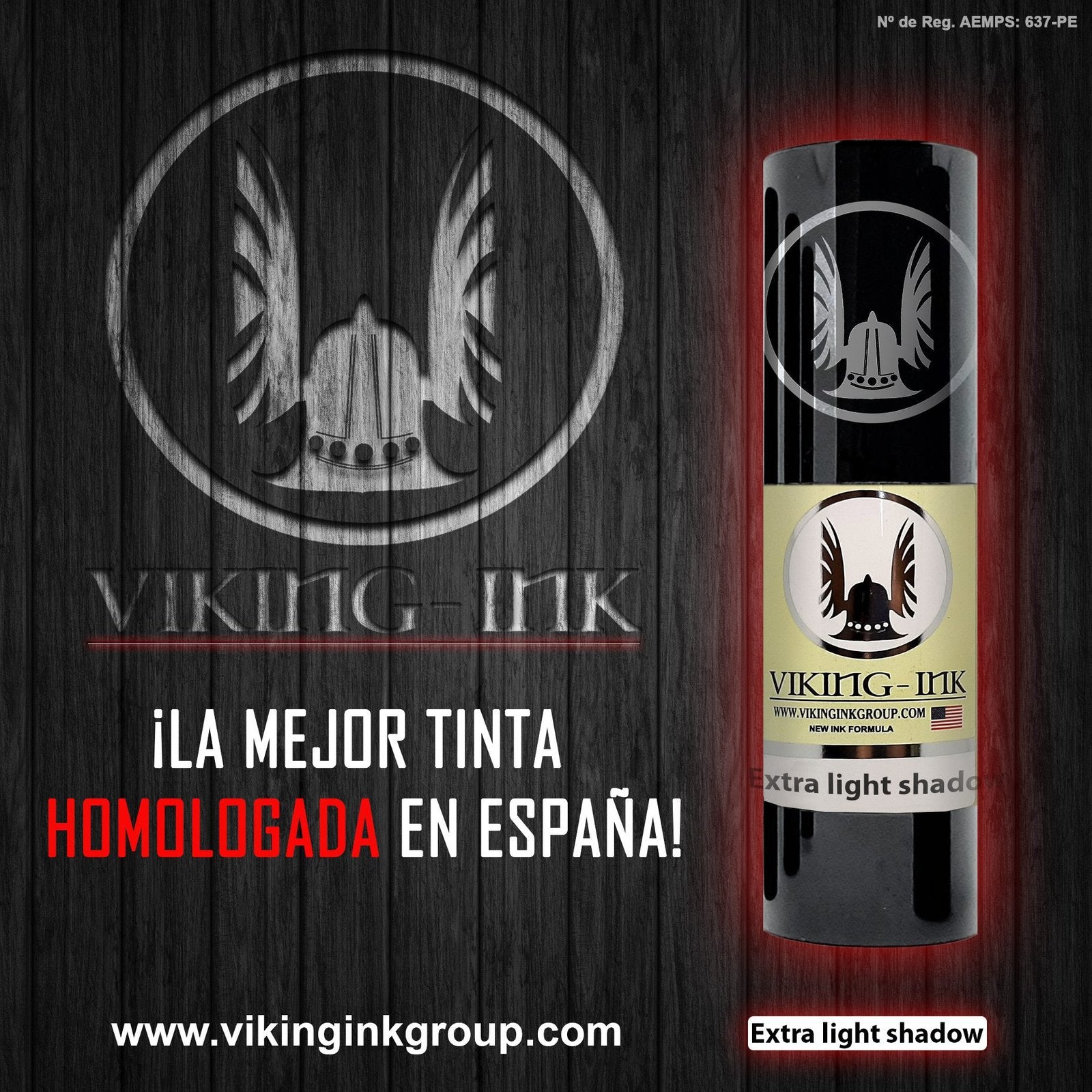 Foto de Viking-Ink Extra Light Shadow (Homologada) en Viking Tattoo Shop, el mejor equipamiento para tatuajes.