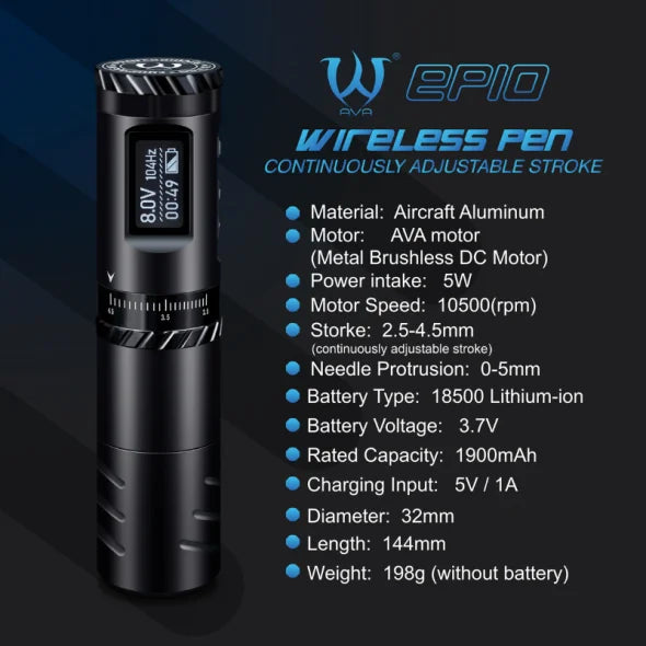 ROTARY AVA EP10 ADJUSTABLE STROKE WIRELESS PEN