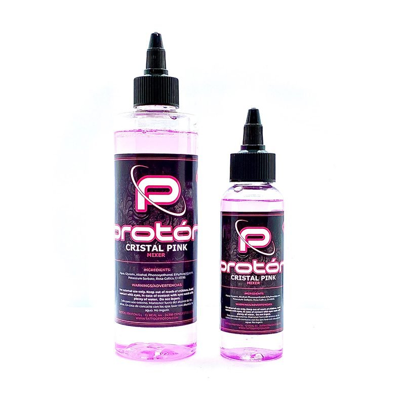 Imagen de Proton Cristal Pink - Mixer disponible en Viking Tattoo Shop, insumos de alta calidad para tatuadores.